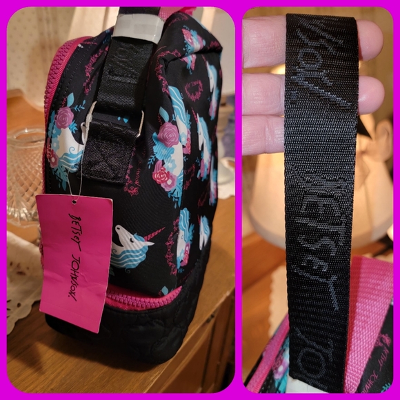 Betsy Johnson Unicorn Lunch cross body bag tote cold hot food storage TBJ-0224 - Picture 14 of 16